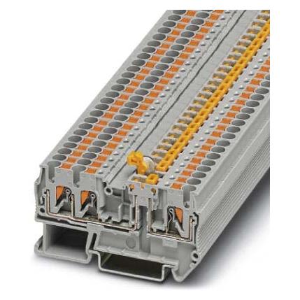 Phoenix Contact PTC 2,5-TWIN-MT 3270082 Messertrennklemme Polzahl: 3 0.14 mm² 2.50 mm² Grau 50 St., Elektronikkabel + Stecker, Grau