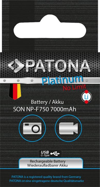 Produktbild Patona Platinum Akku NP-F750 USB-C (Kamera Akku)