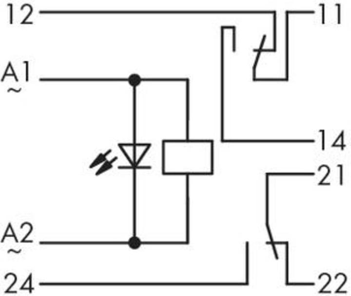 Produktbild Wago Steckrelais 230 V/AC 7 A 2 Wec