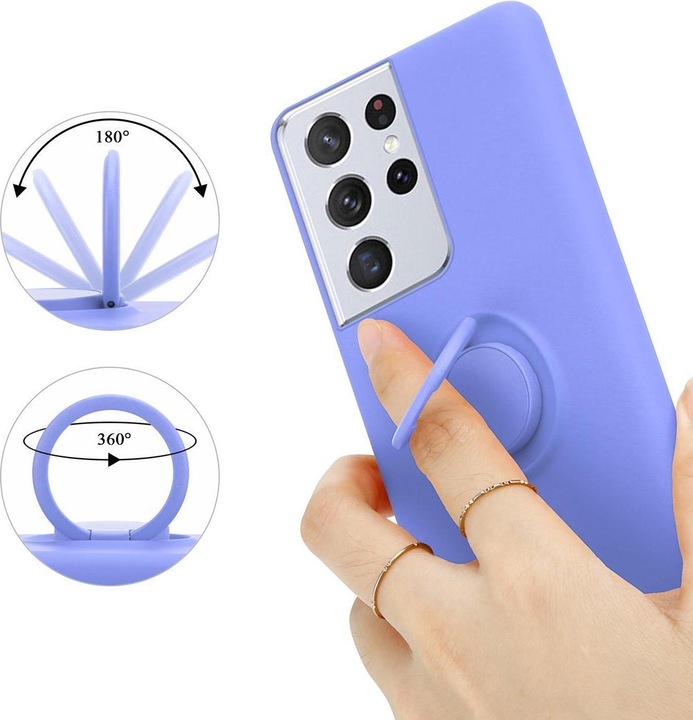 Actual product image Cadorabo TPU Liquid Ring Silicone Case Cover (Samsung Galaxy S21 Ultra)