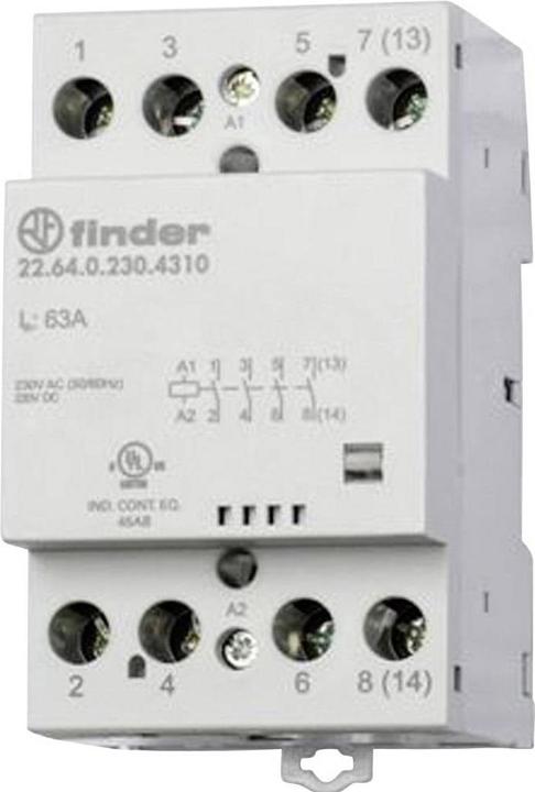 Produktbild Finder Contactor 63A 3 NO + 1 NC, 230-240vac/dc