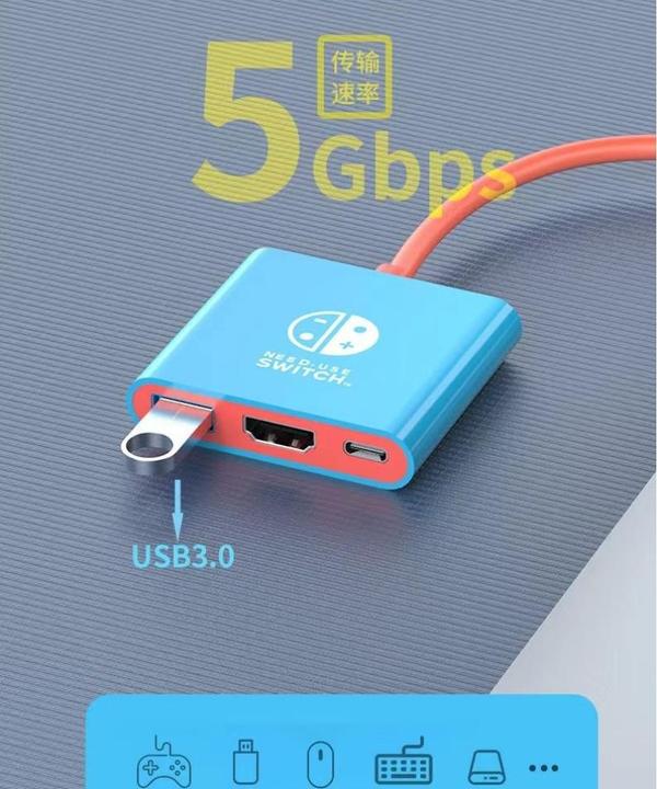 Produktbild PowerGuard NeedUse Switch USB-C to USB-A, HDMI Adapter 4K 1080p & Charge-In 100W (DSi XL)