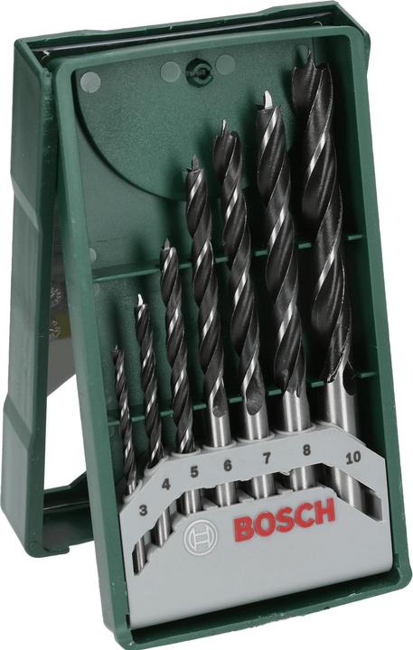 Bosch Zubehör Wood twist drill set 7 pieces (10 mm, 3 mm, 4 mm, 5 mm, 6 mm, 7 mm, 8 mm)
