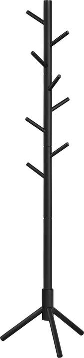 Appendiabiti A Muro Mendler HWC-D41 Family – Legno Di Pino Con 4 Ganci E Mensola – Bianco E Nero