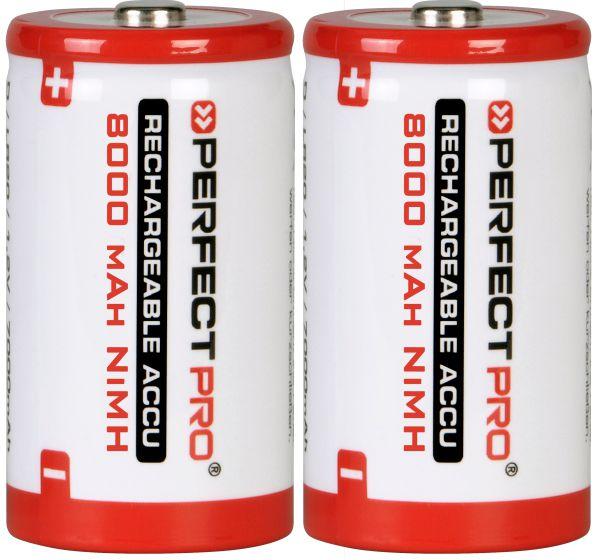 Produktbild PerfectPro Akku D 2 Stück (2 Stk., 8000 mAh)