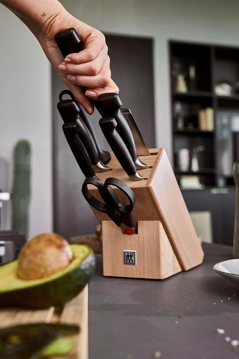 Actual product image Zwilling Knife block set 8 pcs. equipped beech