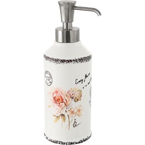 Gedy, Seifenspender + Seifenschale, Clothilde Soap Dispenser White
