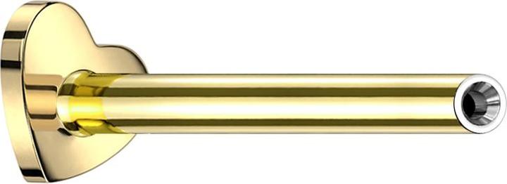 Image du produit Star Piercing Micro Threadless Bâton Labret Coeur doré (Titane, sans laiton)