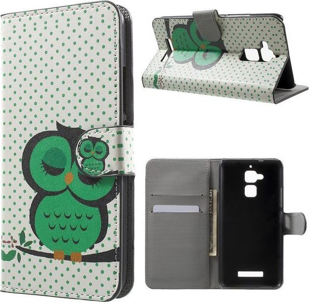 Produktbild MU Style Leder Case mit Eulen (Asus Zenfone 3 Max)