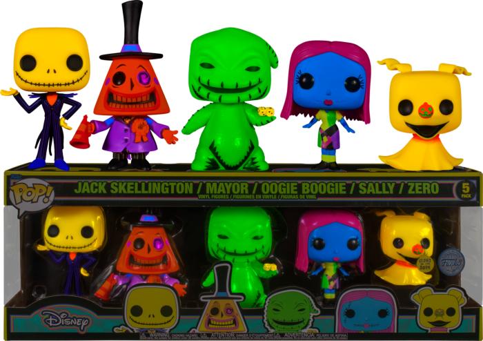Produktbild Funko POP! Nightmare Before Xmas (BLKLT) 5PK EXM