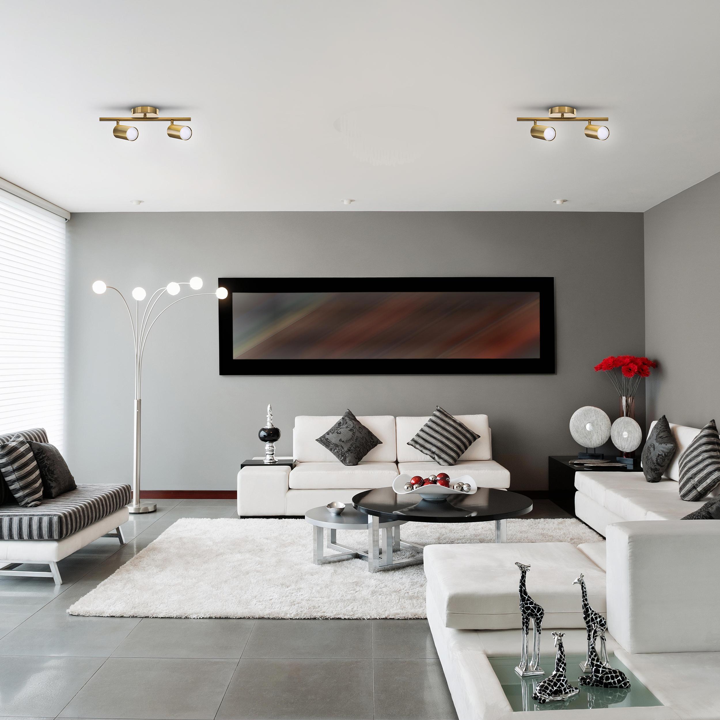 Thumbnail - Activejet, Wandleuchte + Deckenleuchte, SPECTRA doppelter goldener Deckeneinbau-Wandleuchten-Streifenstrahler GU10 für W...