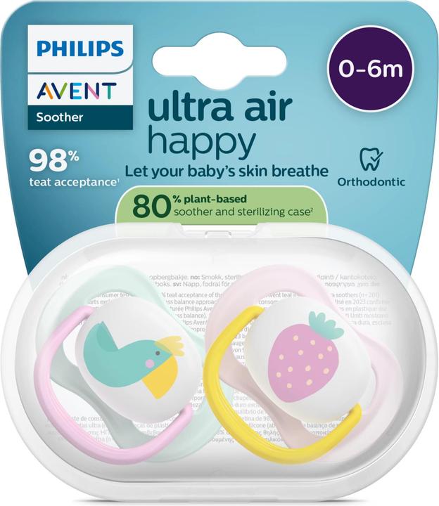 Productafbeelding Philips Avent Pacifier SCF080/24 ultra air (2x)