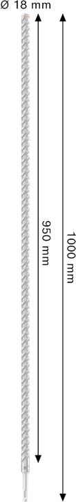 Produktbild Bosch Hausgeräte HammerbohrerPRO SDSplus-5X 18x950x1000mm 2608707253 (18 Millimeter)