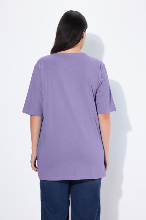 Actual product image Ulla Popken Basic V-Neck Relaxed Fit Short Sleeve Tee (54)