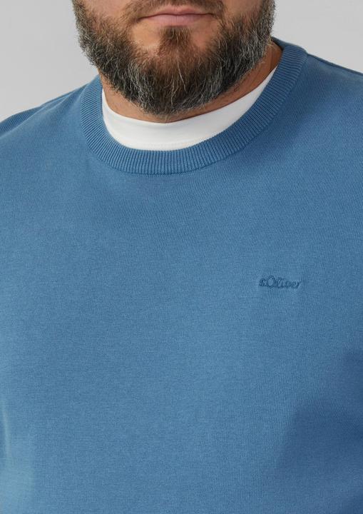 Produktbild s.Oliver Strickpullover Strickpullover mit Logo-Stickerei (3XL)