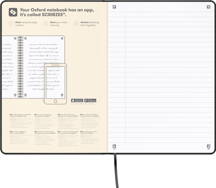 Produktbild Oxford Notizbuch "Signature", A5 (A5, Liniert, Harter Einband)