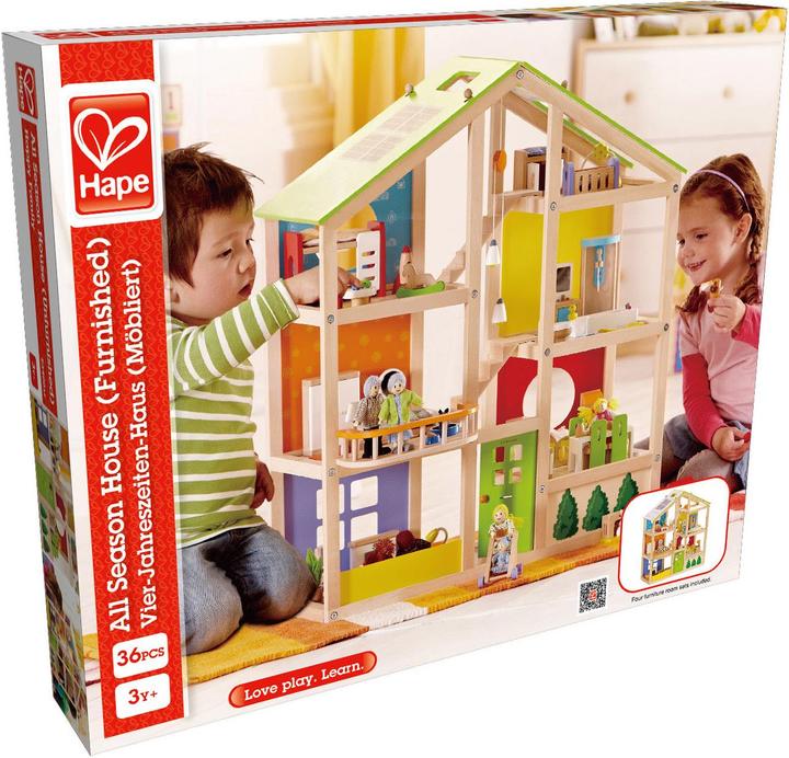 Produktbild Hape Vier-Jahreszeiten-Haus möbliert