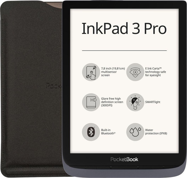 Produktbild PocketBook Elektronisches Lesegerät InkPad 3 Pro, PB740-2-J-WW (7.80", 16 GB, Metallic Grey)