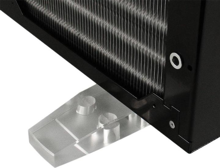 Actual product image Watercool MO-RA3 stand acrylic, (150 x 38 x 17mm )