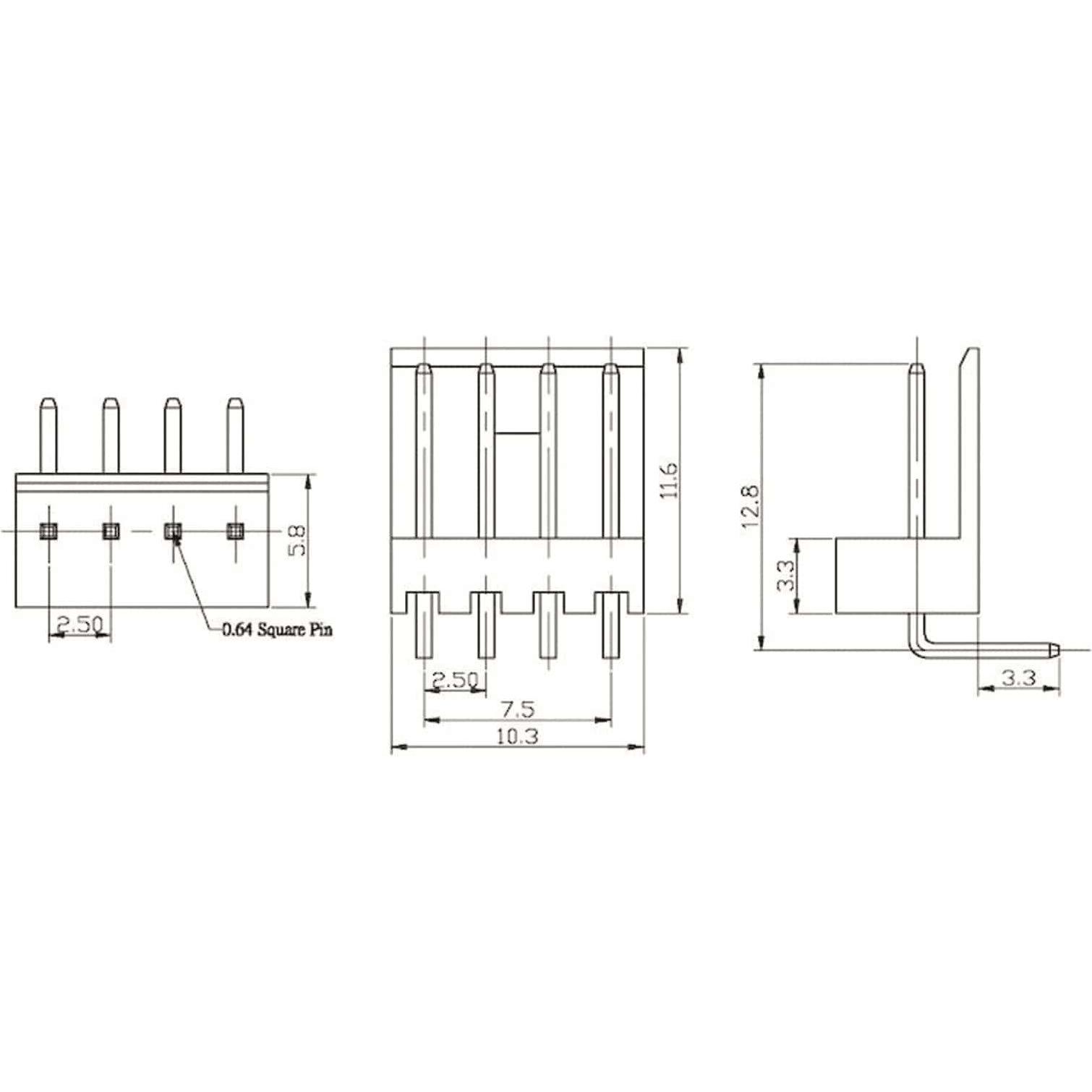 Thumbnail - Econ, Multimeter, CONNECT Floppy-Stiftleiste, 3 1/2", abgewinkelt, print, RM 2,5 mm