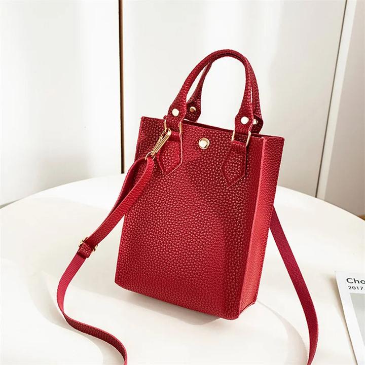 Image du produit Only-Bags.Store Sac à main Mode Simple Grande Capacité Motif Lychee Une épaule Cosmétiques Crossbody