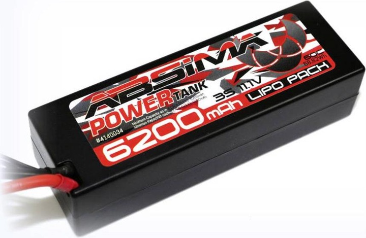 Immagine prodotto Absima Modello che fa il pacco batteria (LiPo) 11.1 V 6200 mAh 60 C Connettore T rigido (11.10 V, 6200 mAh)