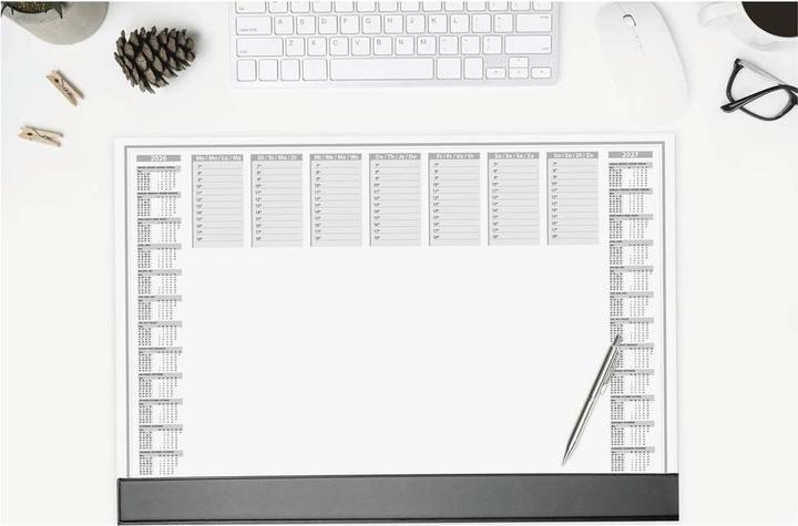 Actual product image Sigel Schreibtischunterlage Office 2026/2027 weiss Papier 59,5 x 41,0 cm, 40 Blatt