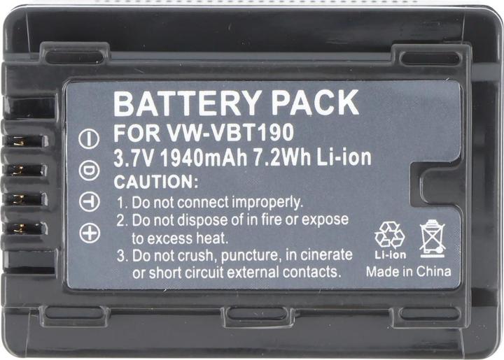 Produktbild Panasonic Akku VW-VBT190, decoded VW-VBT190E-K, VW-VBT190 (Kamera Akku)