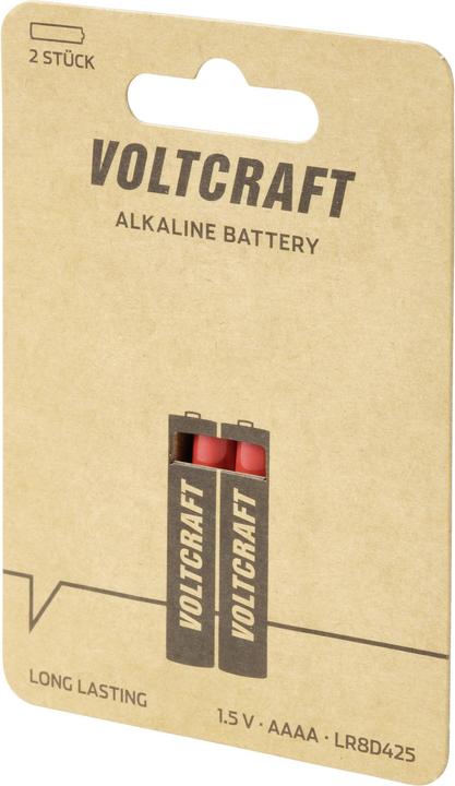 Actual product image Voltcraft Mini (AAAA) battery Mini (AAAA) alkaline manganese 1.5 V 500 mAh 2 pcs. (2 pcs., AAA, 500 mAh)