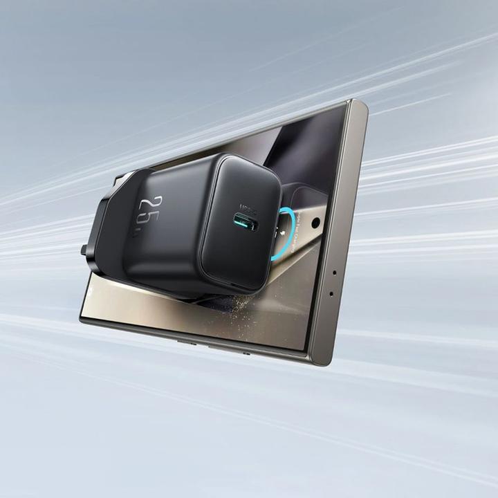 Actual product image Joyroom JR-TCF23 25W Wandladegerät mit 1m USB-C Kabel - Schwarz (25 W)