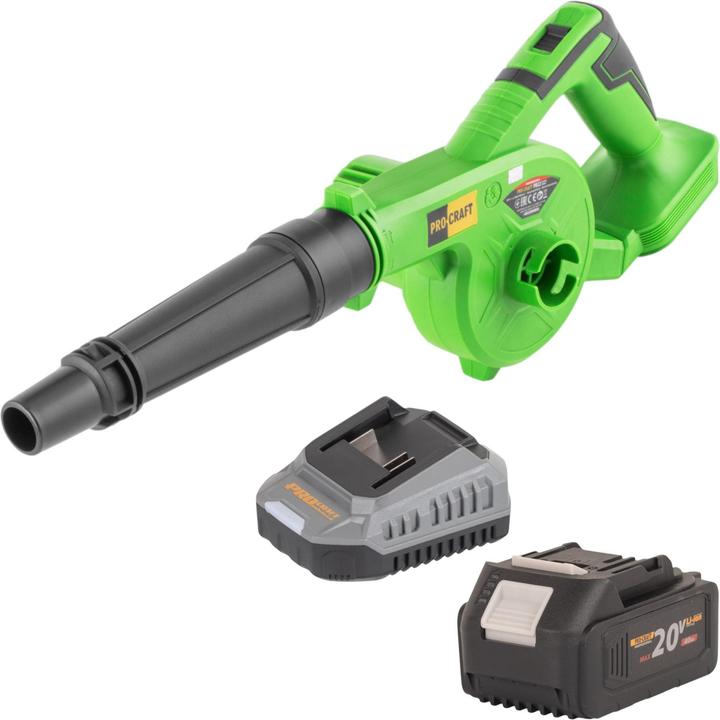 Produktbild Procraft PB22bb Akku Laubbläser 20 V + 1x Akku 4,0 Ah + Ladegerät (Akkubetrieb, Laubbläser)