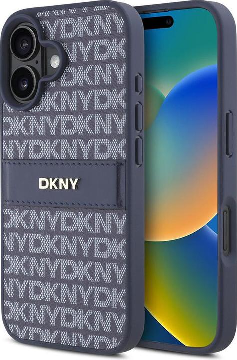 Actual product image DKNY Repeat Pattern Tonal Stripe Backcover (Apple iPhone 16)