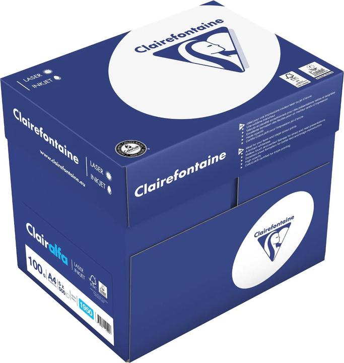 Produktbild Clairefontaine Universalpapier Clairalfa FSC Premium, hochweiss (A4, 500 Blätter, 100 g/m²)