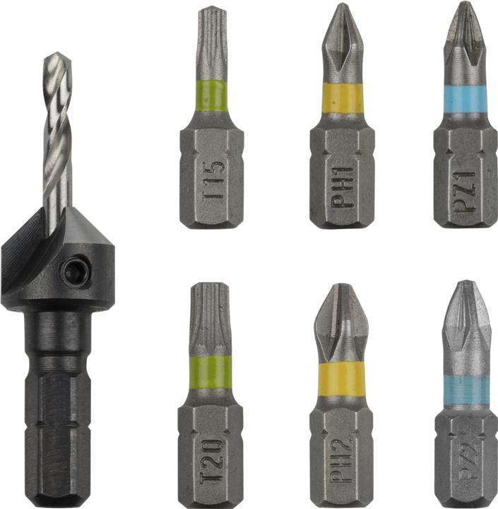Actual product image wolfcraft wolfcraft 1 Flipbit-Set Holzbau (SW 6.35 mm (¼"))