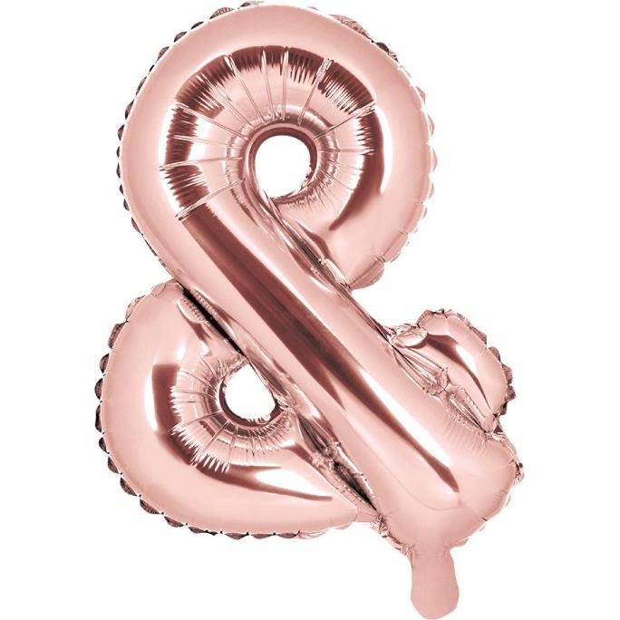 Partydeco Ballon "&" in Roségold