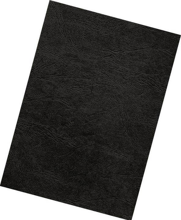 Actual product image Fellowes Delta cover sheet with leather structure, black