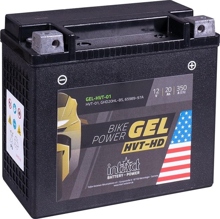 Intact GEL-HVT-01 Bike-Power Gel HVT-01 20Ah Motorcycle Battery GHD20HL-BS (12 V, 20 Ah, 350 A)