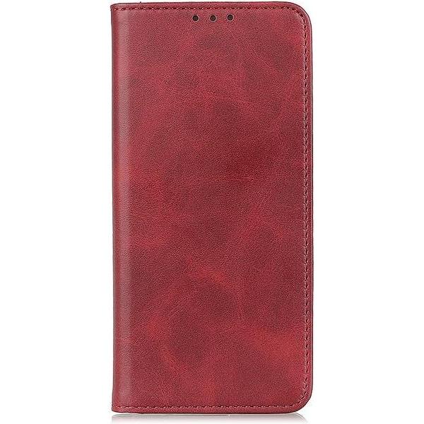 MU Classic Classic V Leder Bookcover Series (Huawei Mate 40 Pro), Smartphone Hülle, Rot
