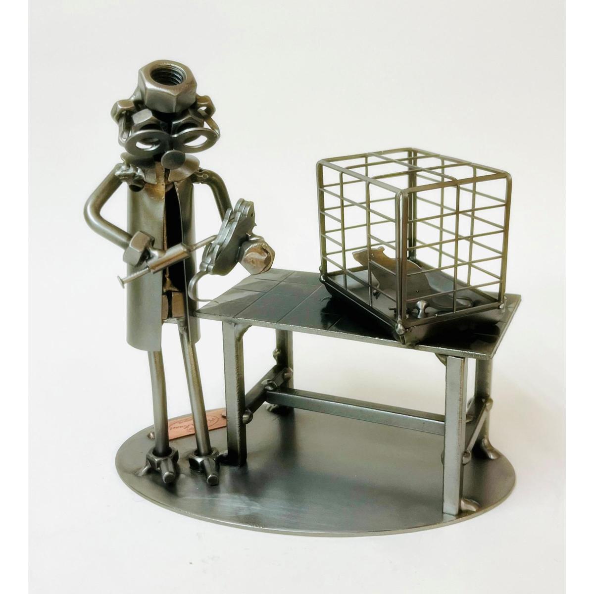 Hinz & Kunst, Statuette e sculture decorative, Handgefertigte Schraubenmännchen Metallfigur für Deko & Geschenk