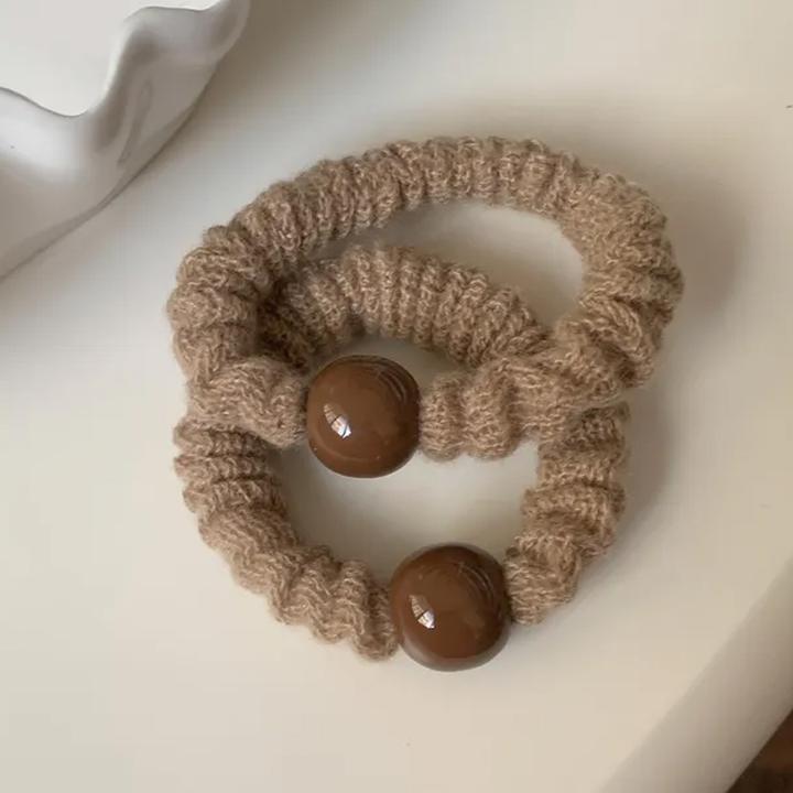 Immagine prodotto Avizar Haargummi mit gestricktem Perlenbesatz Astrid (Elastico per capelli)