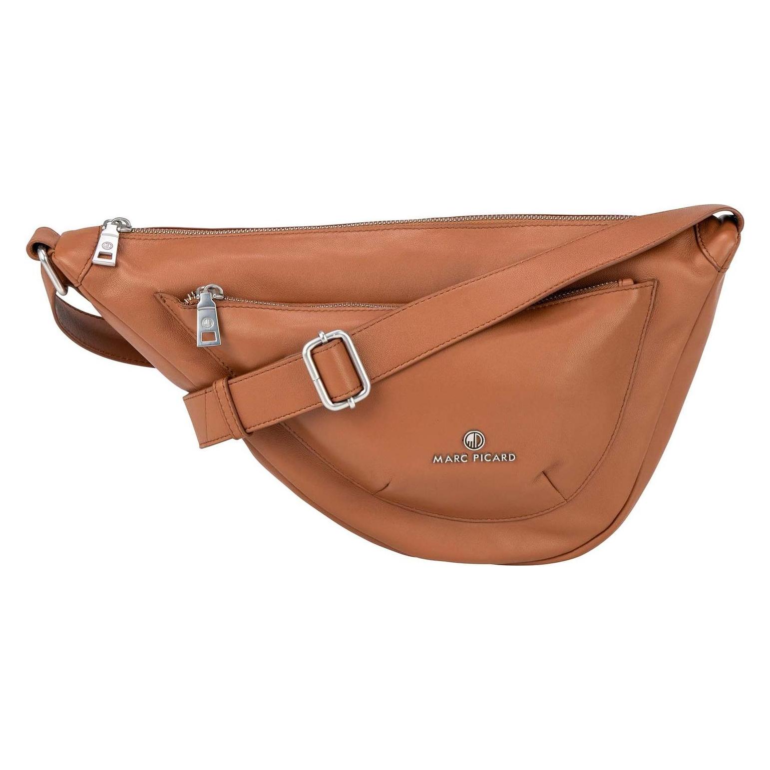 Marc Picard, Damen, Handtasche, Maremma Shoulder Bag Moon, Braun