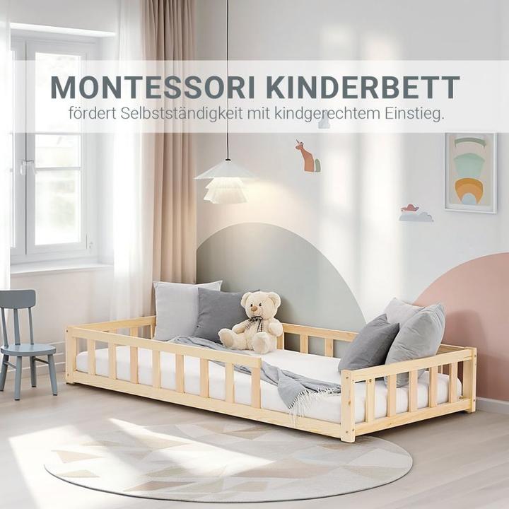 Image du produit Homestyle4u Kinderbett mit Rausfallschutz (90 x 200 cm)