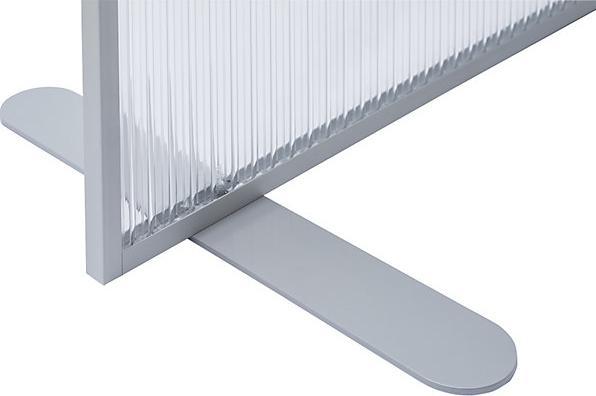 Image du produit Carto Cloison de courtoisie, avec plaque alvéolaire en polycarbonate, aluminium blanc