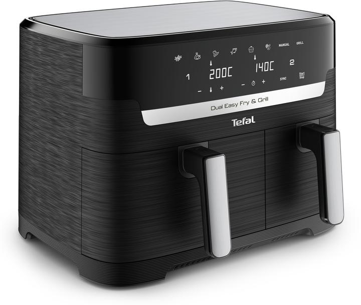 Actual product image Tefal Dual Easy Fry & Grill Hot Air Fryer (EY905N), Black