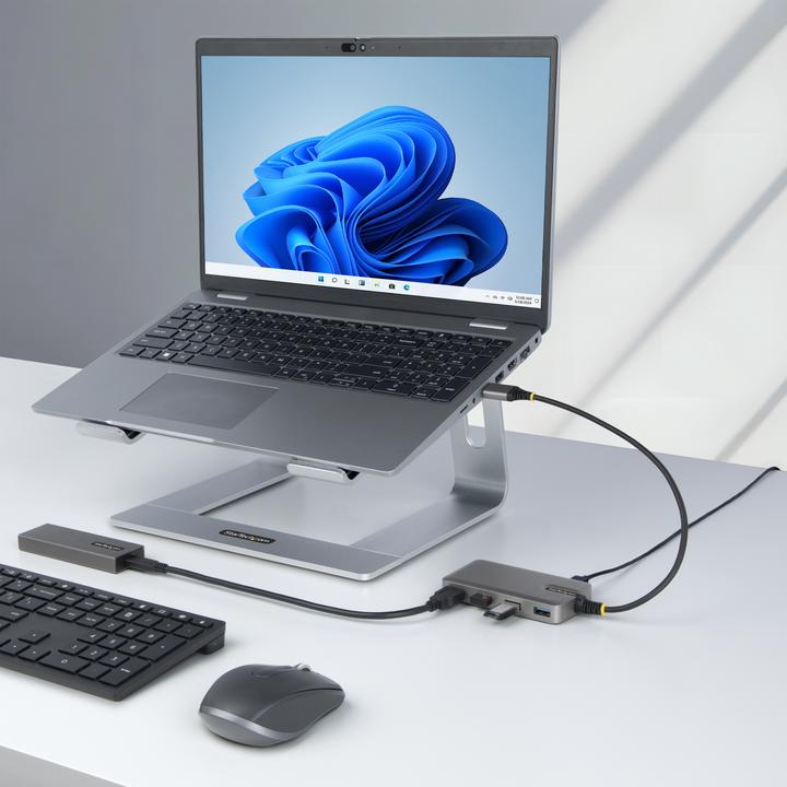 Actual product image StarTech COM 4-Port USB 3.0 Hub - USB Hub 5Gbit/s Bus Powered with Optional Power Connector - USB V (USB-C, 5 Ports)