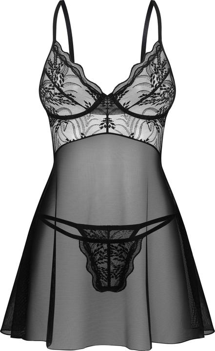 Produktbild Obsessive Perisia Babydoll & String Schwarz (L, M)