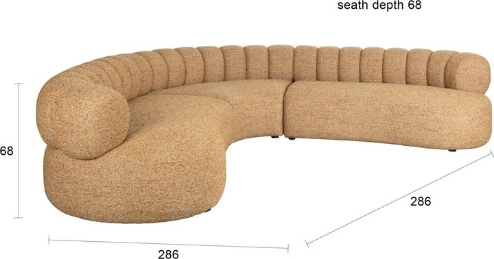 Produktbild Dutchbone Sofa Duvane 7-seater Brown