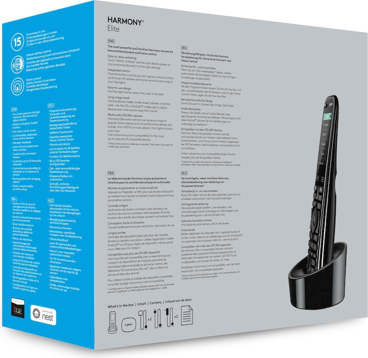 Produktbild Logitech Harmony Elite (Universal Fernbedienung, Infrarot, Bluetooth)