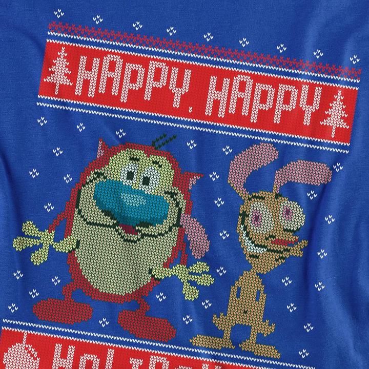 Image du produit Ren & Stimpy - Sweat HAPPY, HAPPY HOLIDAYS - Adulte (XL)