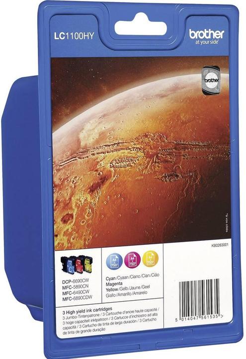 Actual product image Brother LC-1100HY RAINBOWPACK C/M/Y (M, C, Y)